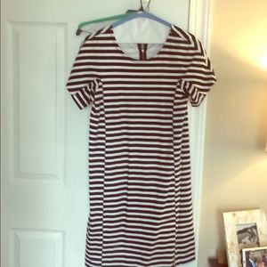 Jcrew striped Cotten dress